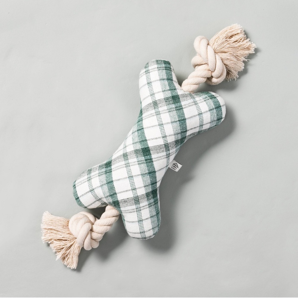 Hearth&Hand with Magnolia Plaid Rope-Bone Pet Toy